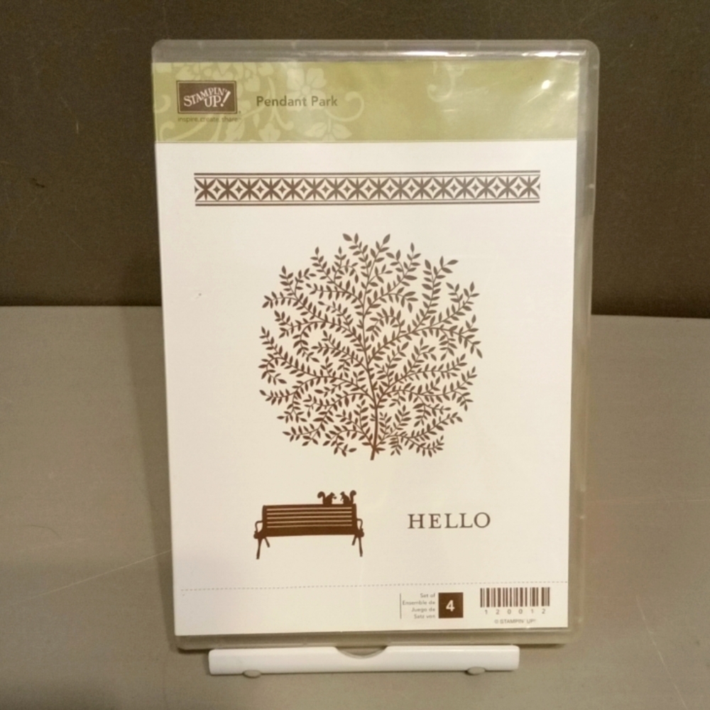 Stampin' Up! 'PENDANT PARK' Cling Stamp Set (Used)
